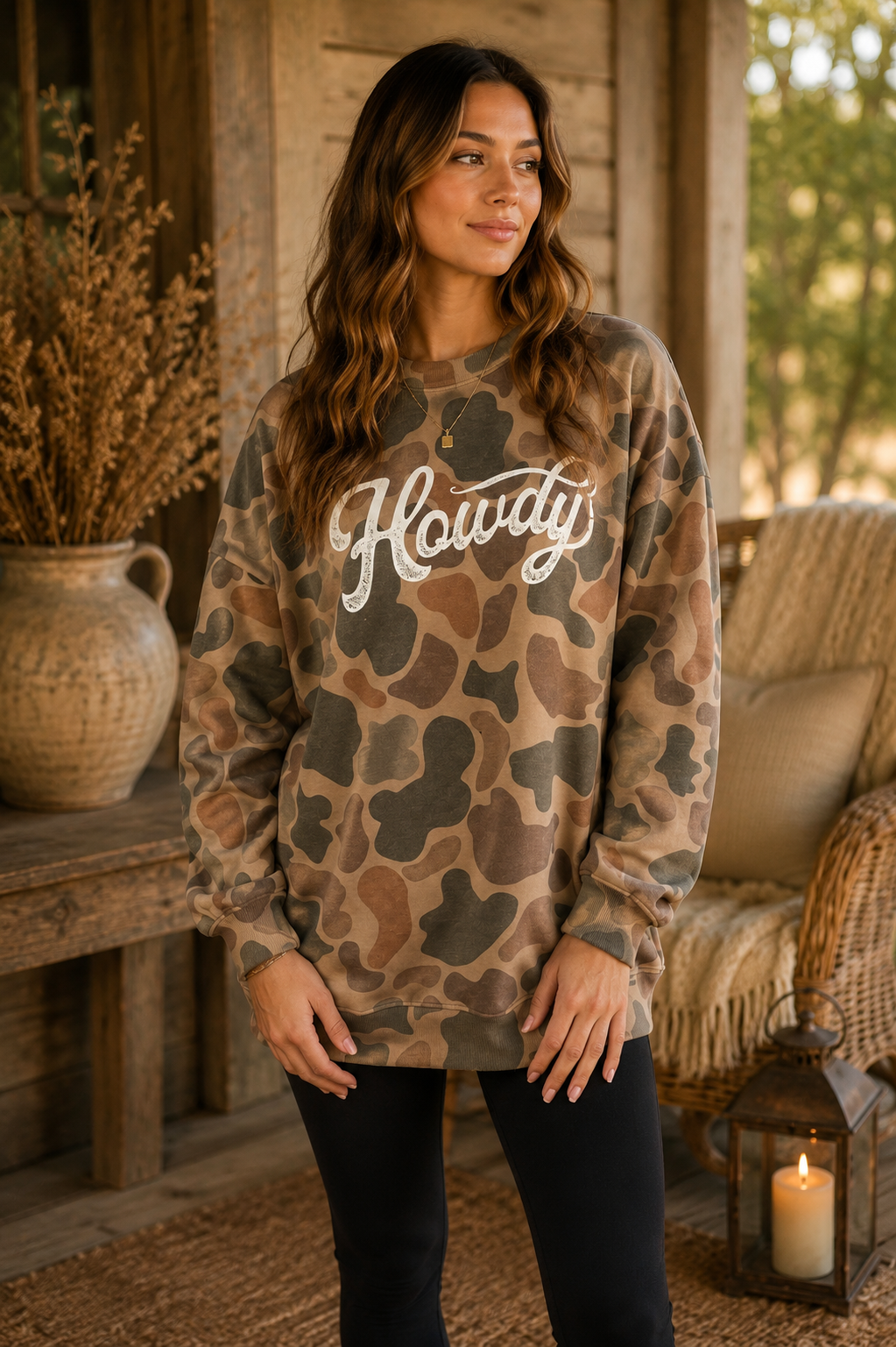 Howdy Camo Graphic Sweatshirt