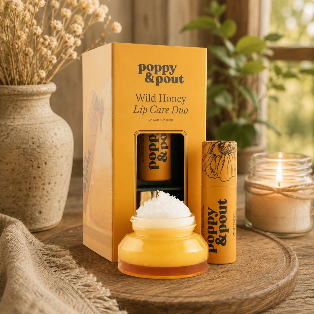 Poppy & Pout Wild Honey Lip Care Duo