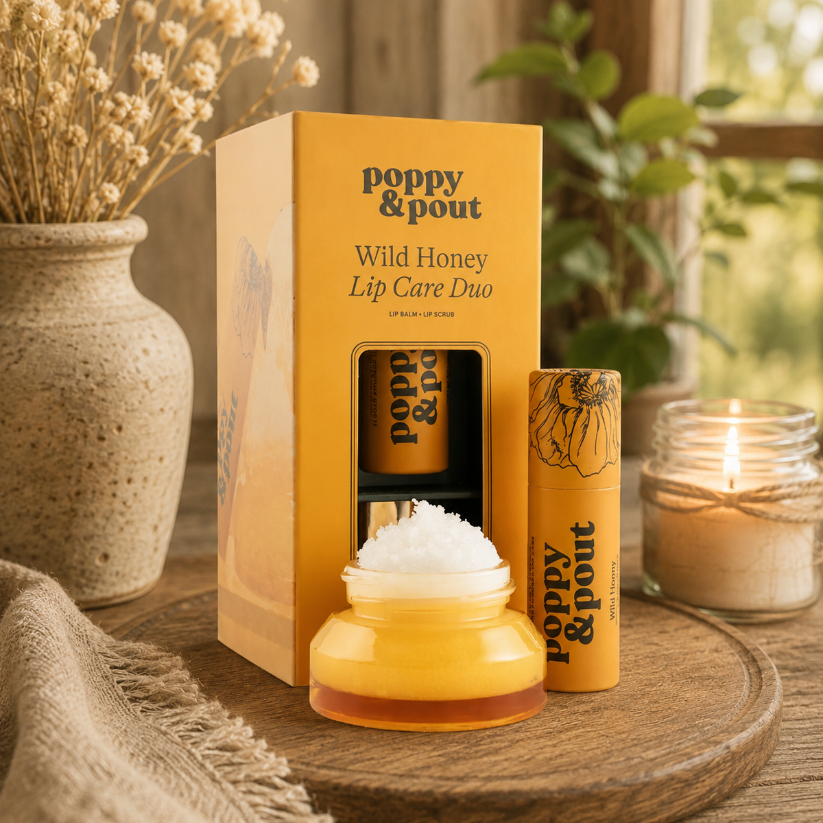 Poppy & Pout Wild Honey Lip Care Duo