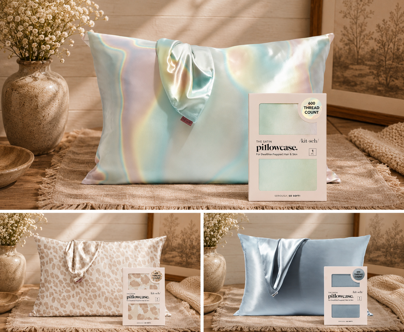 Satin Pillowcase Standard – Assorted Styles