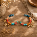 Nautical Multi-Charm Beaded Hoop Earrings