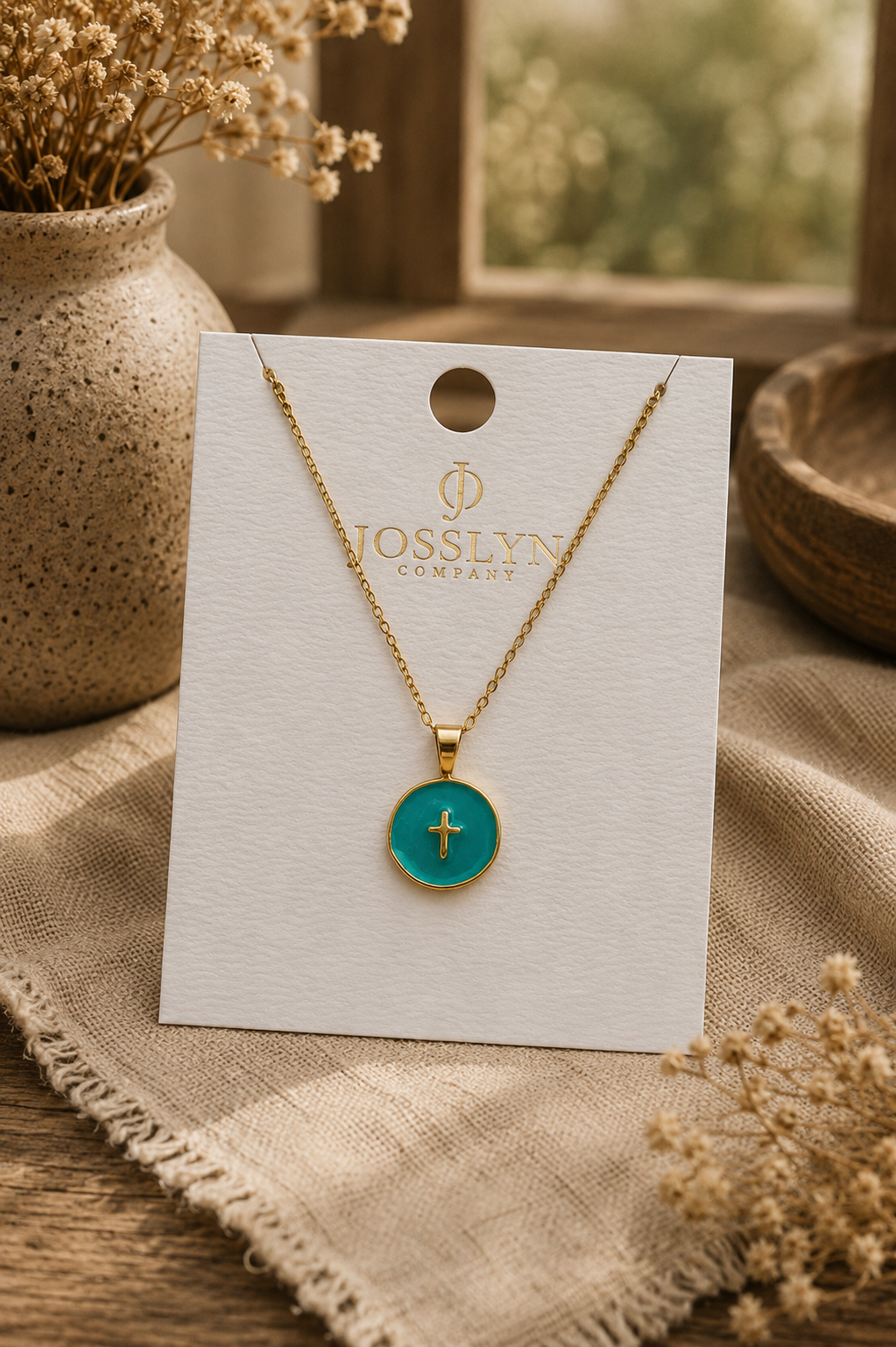 18K Gold Stainless Steel Cross Necklace