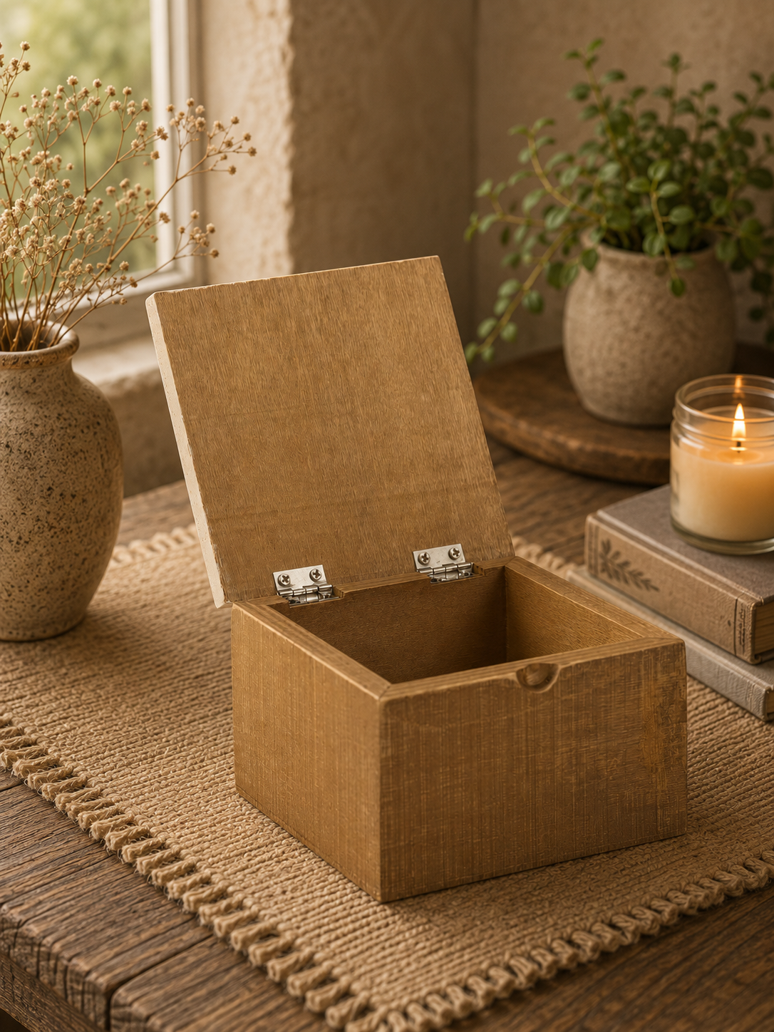 Prayer Box Wooden Keepsake Box