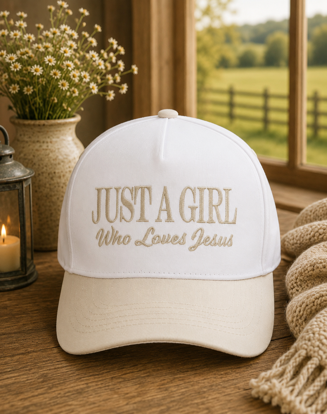 Just a Girl Who Loves Jesus Embroidered Baseball Cap