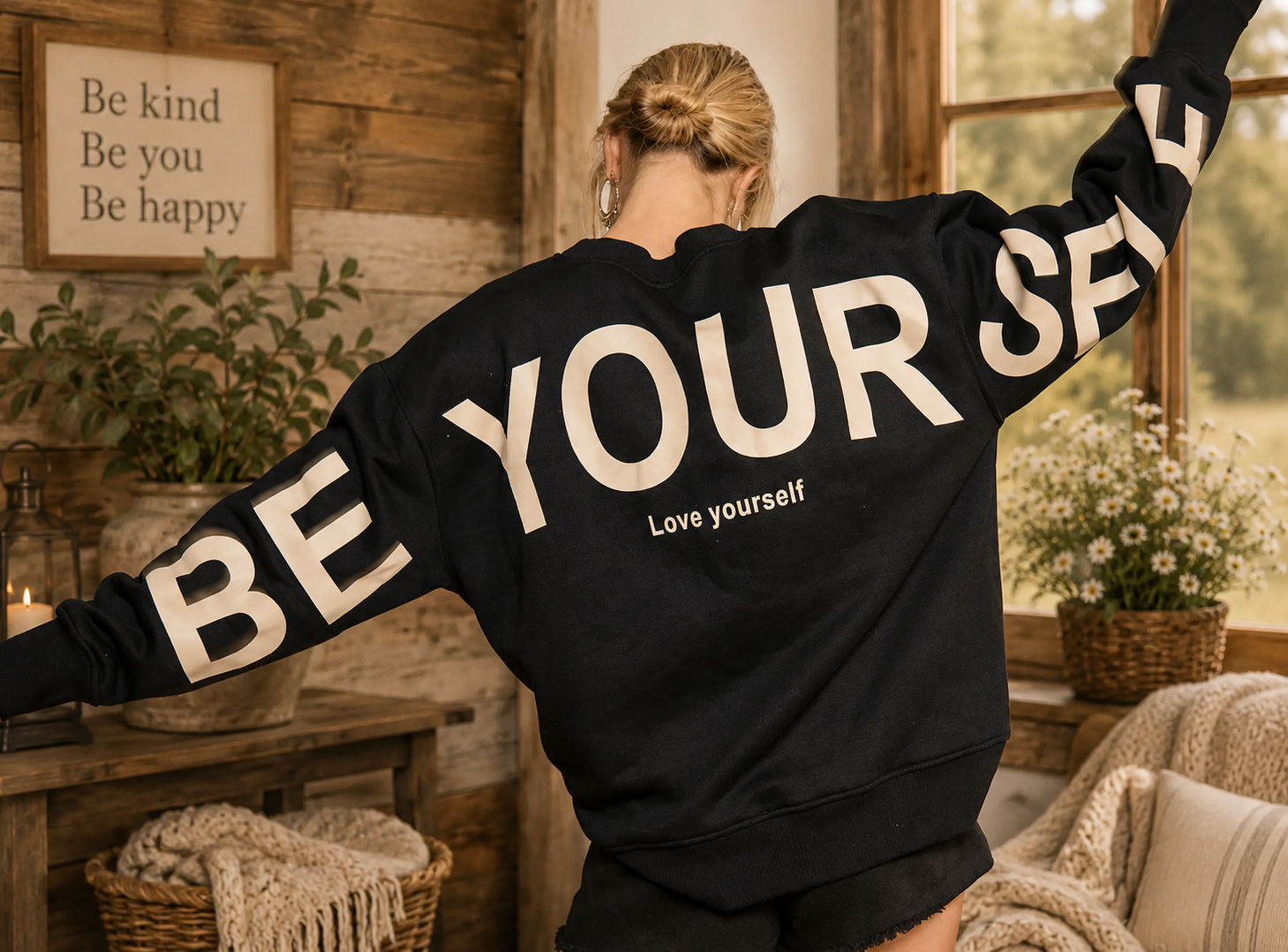 Be Yourself Graphic Sweatshirt