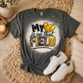 My Heart Is On That Field Softball Bleached Shirt