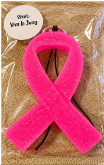 Hot Pink Breast Cancer Ribbon Car Freshie – Viva la Juicy Scent